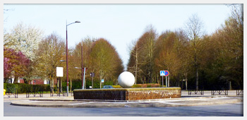 AIVB : vue sur l'un des rondpoints de la ville de Bussy st Georges