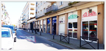 AIVB : vue sur la vue commerçante de la commune de Bussy St Georges